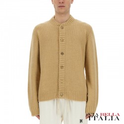 【PALM ANGELS】WOOL CARDIGAN WITH LOGO