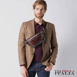 【PIQUADRO】Leather body bag