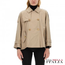MAX MARA - 'THE CUBE' DOUBLE-BREASTED TRENCH COAT IN ANTI-DRIP TWILL