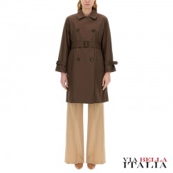MAX MARA -THE CUBE DOUBLE-BREASTED TRENCH COAT IN ANTI-DRIP TWILL