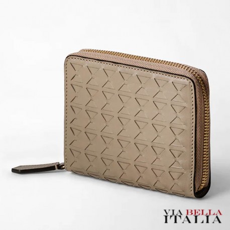 SERAPIAN MILANO - MINI ZIP WALLET IN MOSAICO