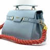 【Dubelie】Borsa a mano ed a spalla yasmine celeste