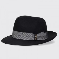 BORSALINO - Federico Alessandria Brushed Felt With Striped Hatband