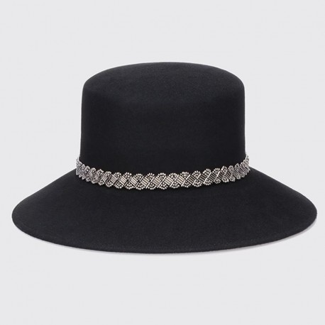 BORSALINO - Kris Fine Wool Felt With Metal Sequins Hatband