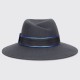 BORSALINO - Romy Wool Felt with Grosgrain and Eco-leather trim Hat Band