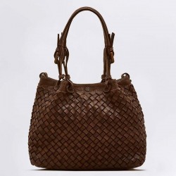 【MARNI】 BORSA TRUNK IN PELLE SPAZZOLATA TRICOLORE