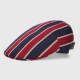 Borsalino-Parigi Duckbill Flat Cap with Regimental Stripe