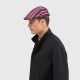 Borsalino-Parigi Duckbill Flat Cap with Regimental Stripe