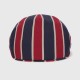 Borsalino-Parigi Duckbill Flat Cap with Regimental Stripe