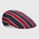 Borsalino-Parigi Duckbill Flat Cap with Regimental Stripe