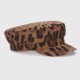 Borsalino-Brest Wool Sailor Cap in Leopard Print