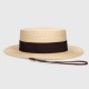 BORSALINO - Boater Braided Straw Medium Brim