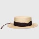 BORSALINO - Boater Braided Straw Medium Brim