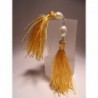 Orecchini in argento con nappine e perle bianche