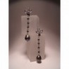 Orecchini in argento con perle ed ematite