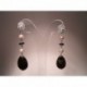 Earrings with pearls, astrophyllite and hematite