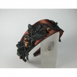 Alice band with embroidery and pearls