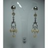 Orecchini chandelier con perle e cristalli Swarovski