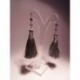 Orecchini in argento con nappine, ametista ed ematite