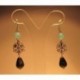 Orecchini in argento con angelite e astrophyllite