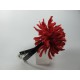 Leather chocker with a flower and pearls