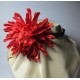 Leather chocker with a flower and pearls