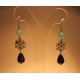 Orecchini in argento con angelite e astrophyllite