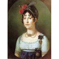 Necklace of three strands of pearls, garnet and mother of pearl closure