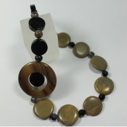 Collana con diaspro, onice, agata e fluorite