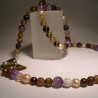 Collana con perle e pietre semi-preziose