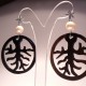 Orecchini in argento con corno e perle