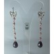 Orecchini in argento con ametista e rhodonite
