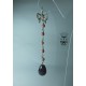 Orecchini in argento con ametista e rhodonite