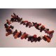 Necklace with "branches" of madrepora and amethyst with freshwater pearls