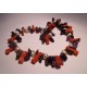 Necklace with "branches" of madrepora and amethyst with freshwater pearls