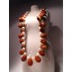 Necklace with pearls and jasper